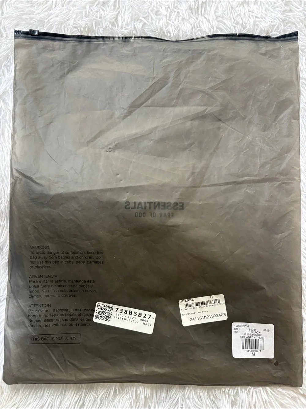 Fear of God Essentials Black Logo Short Sleeve Tee - Picture 6 of 6